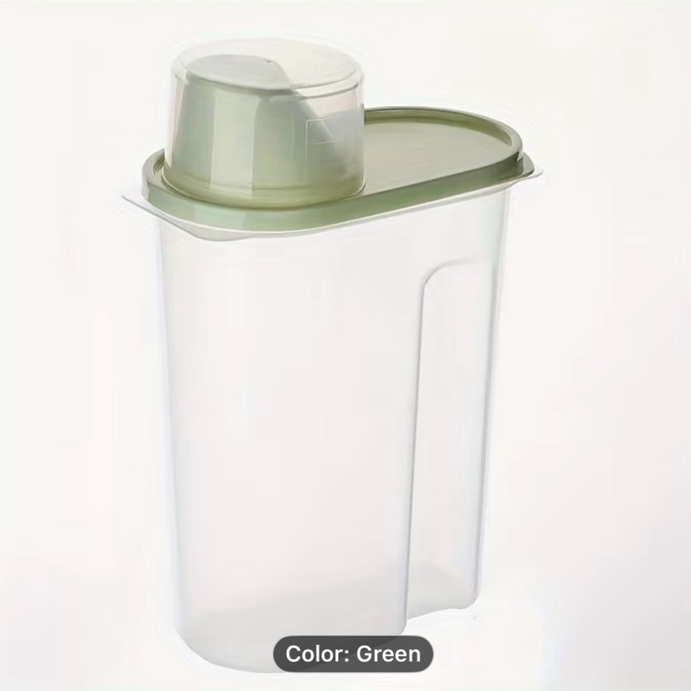 Clear Green Lid Storage Container Pet Food Pantry NEW